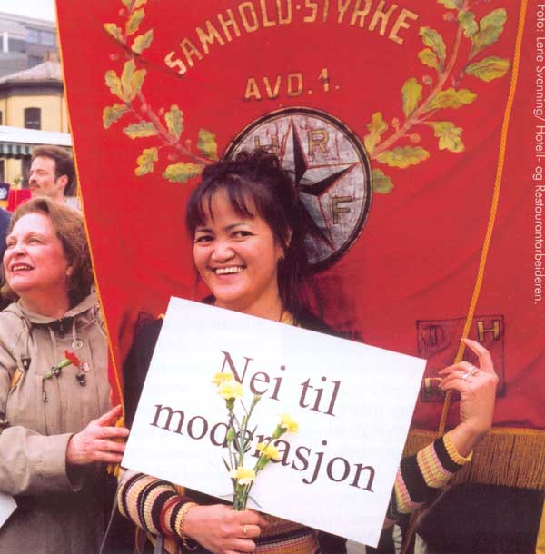 Hotell- og restaurantarbeiderne har vært viktige for Kvinner på tvers sitt arbeid både i kvinnelønnskampen og i forhold til kvinner med minoritetsbakgrunn.